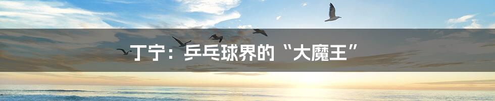 丁宁:乒乓球界的“大魔王”