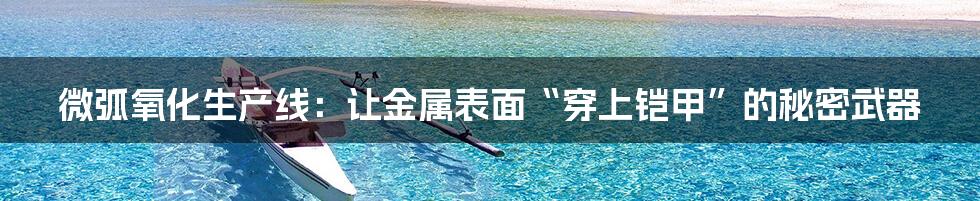 微弧氧化生产线：让金属表面“穿上铠甲”的秘密武器