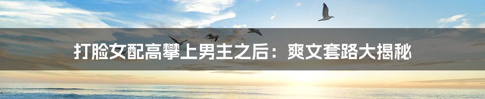 打脸女配高攀上男主之后:爽文套路大揭秘