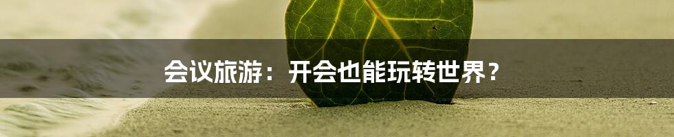 会议旅游:开会也能玩转世界?