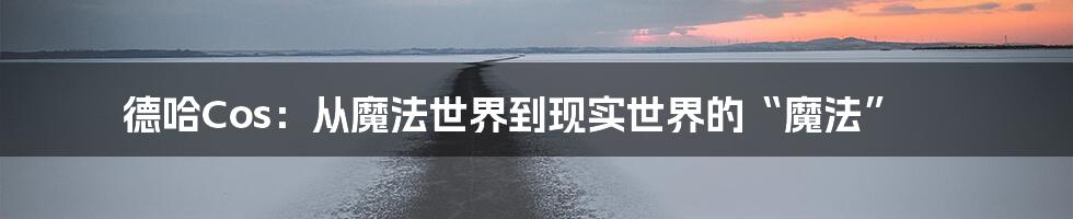 德哈Cos:从魔法世界到现实世界的“魔法”