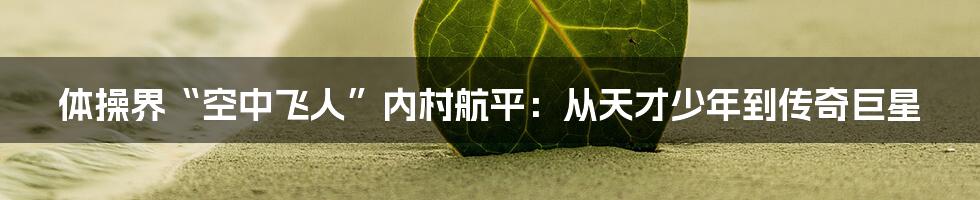 体操界“空中飞人”内村航平:从天才少年到传奇巨星