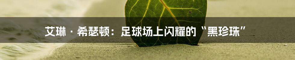 艾琳·希瑟顿:足球场上闪耀的“黑珍珠”