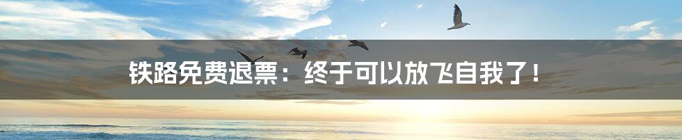铁路免费退票:终于可以放飞自我了!