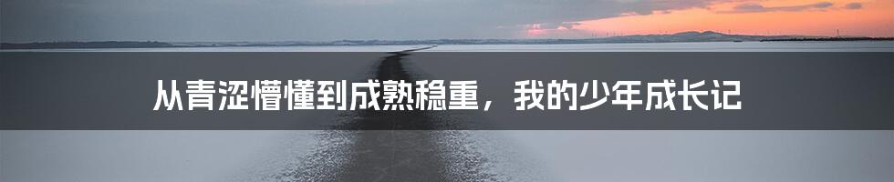 从青涩懵懂到成熟稳重,我的少年成长记