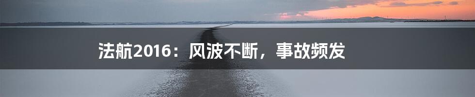 法航2016:风波不断,事故频发
