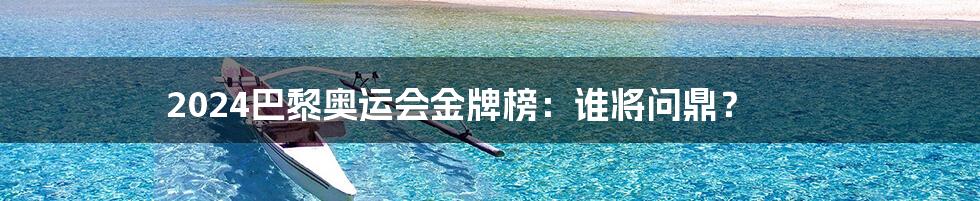 2024巴黎奥运会金牌榜:谁将问鼎?
