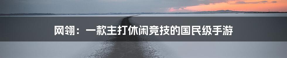 网翎:一款主打休闲竞技的国民级手游