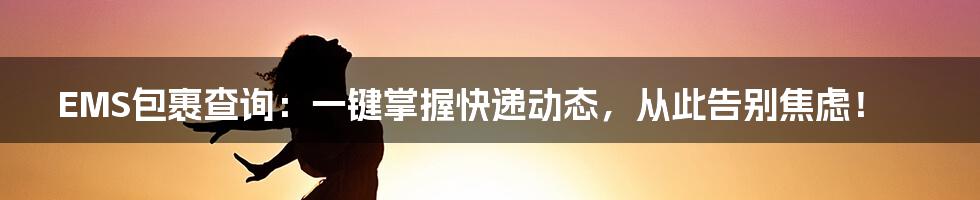 EMS包裹查询:一键掌握快递动态,从此告别焦虑!