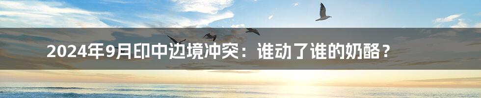 2024年9月印中边境冲突:谁动了谁的奶酪?