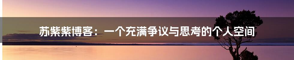 苏紫紫博客:一个充满争议与思考的个人空间