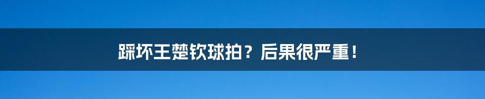 踩坏王楚钦球拍?后果很严重!