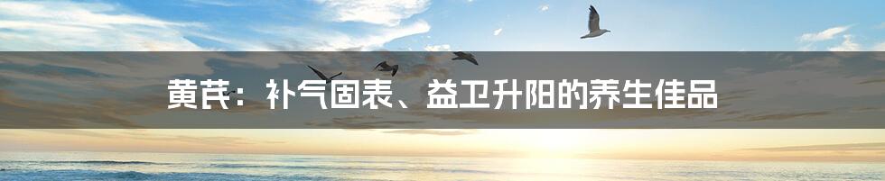 黄芪:补气固表、益卫升阳的养生佳品