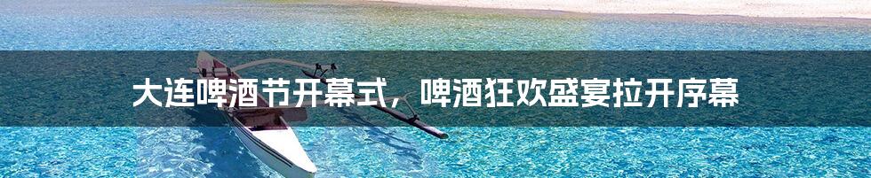 大连啤酒节开幕式,啤酒狂欢盛宴拉开序幕