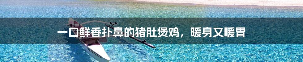一口鲜香扑鼻的猪肚煲鸡,暖身又暖胃