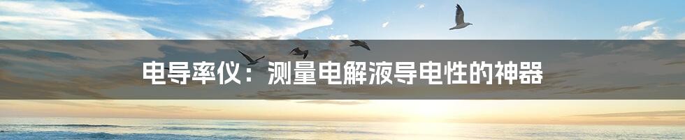 电导率仪:测量电解液导电性的神器