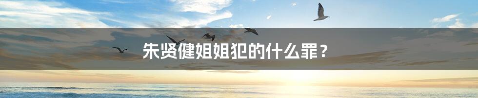 朱贤健姐姐犯的什么罪?