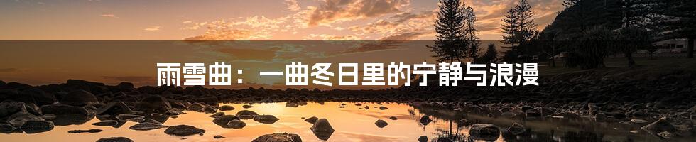 雨雪曲:一曲冬日里的宁静与浪漫