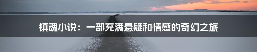镇魂小说：一部充满悬疑和情感的奇幻之旅