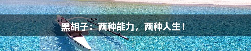 黑胡子:两种能力,两种人生!