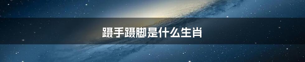 蹑手蹑脚是什么生肖