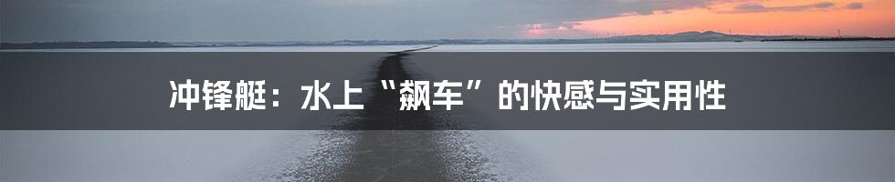 冲锋艇:水上“飙车”的快感与实用性