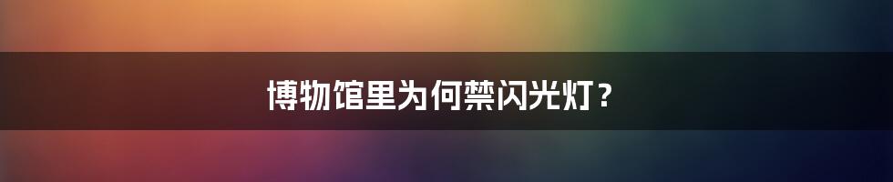 博物馆里为何禁闪光灯?