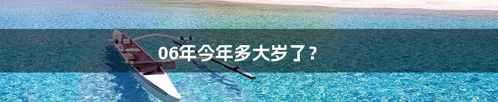 06年今年多大岁了?