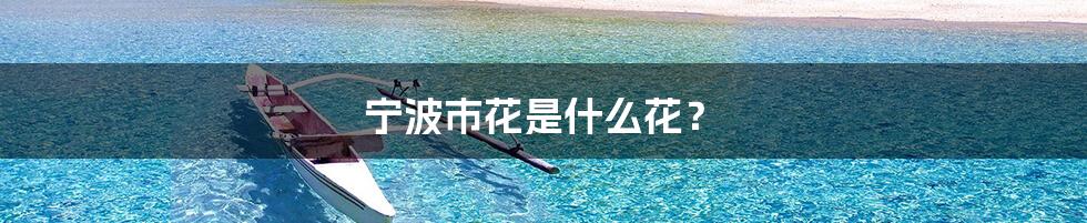 宁波市花是什么花?
