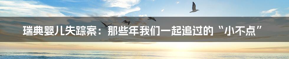 瑞典婴儿失踪案:那些年我们一起追过的“小不点”