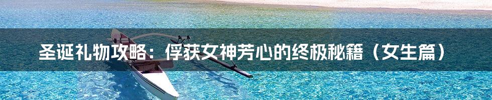 圣诞礼物攻略:俘获女神芳心的终极秘籍(女生篇)
