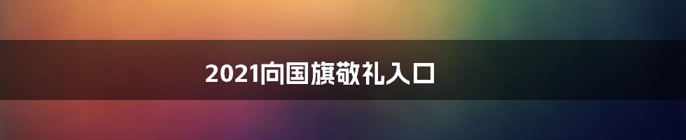 2021向国旗敬礼入口