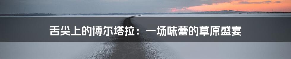 舌尖上的博尔塔拉:一场味蕾的草原盛宴