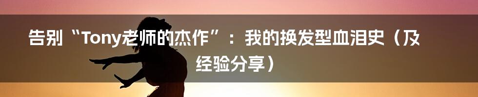 告别“Tony老师的杰作”:我的换发型血泪史(及经验分享)