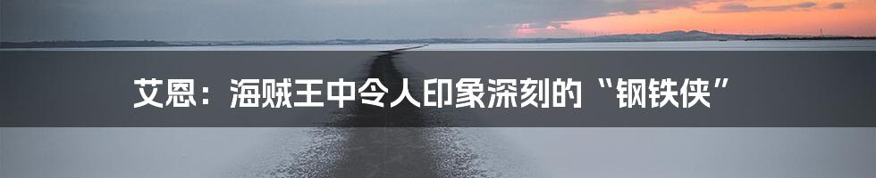 艾恩:海贼王中令人印象深刻的“钢铁侠”