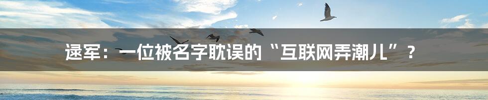 逯军:一位被名字耽误的“互联网弄潮儿”?