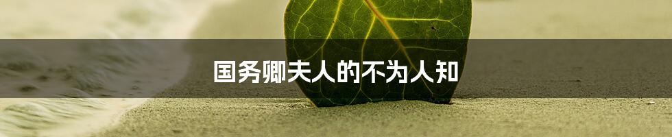 国务卿夫人的不为人知