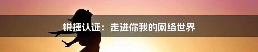 锐捷认证:走进你我的网络世界