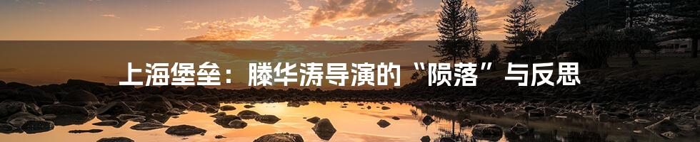 上海堡垒:滕华涛导演的“陨落”与反思