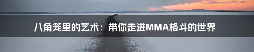 八角笼里的艺术：带你走进MMA格斗的世界