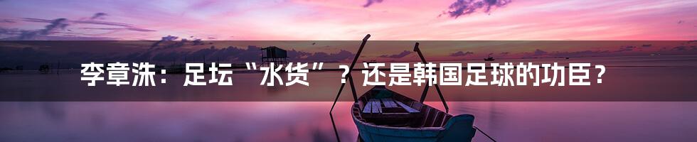 李章洙:足坛“水货”?还是韩国足球的功臣?