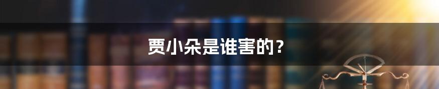 贾小朵是谁害的?