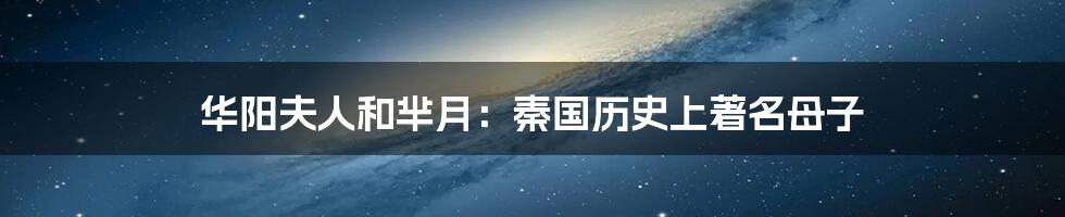 华阳夫人和芈月:秦国历史上著名母子