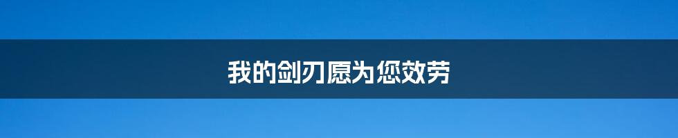 我的剑刃愿为您效劳