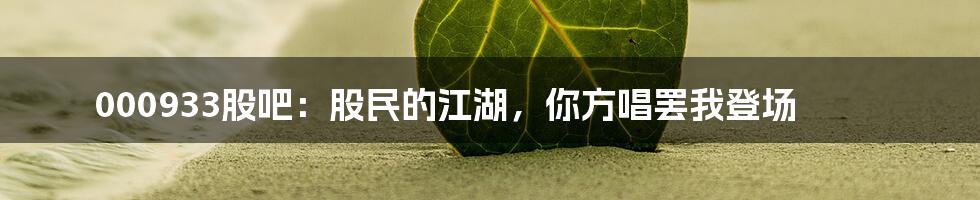000933股吧：股民的江湖，你方唱罢我登场