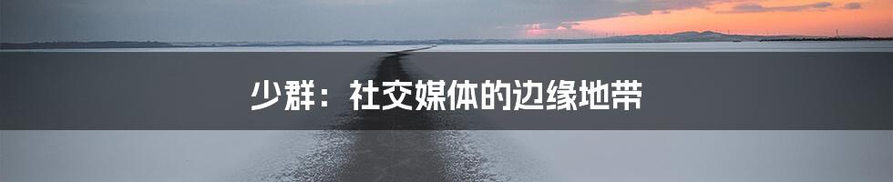 少群:社交媒体的边缘地带