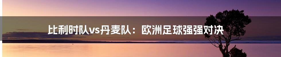 比利时队vs丹麦队:欧洲足球强强对决