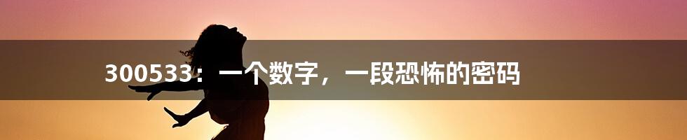 300533:一个数字,一段恐怖的密码