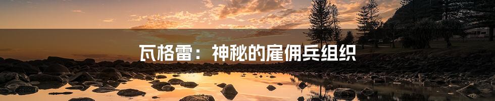 瓦格雷:神秘的雇佣兵组织