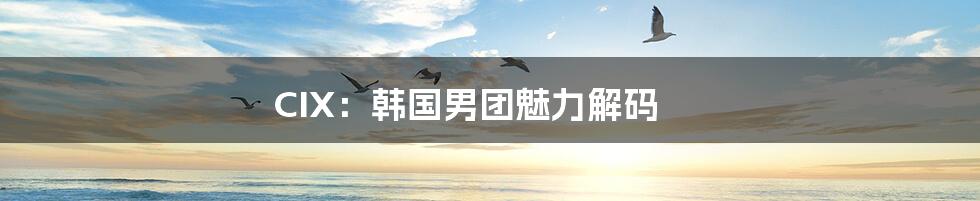 CIX：韩国男团魅力解码